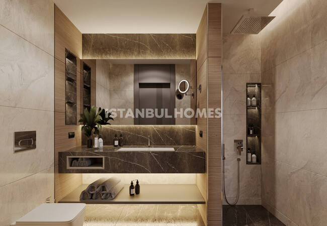 Sea View Apartments in Complex with Pool in Istanbul Tuzla 30