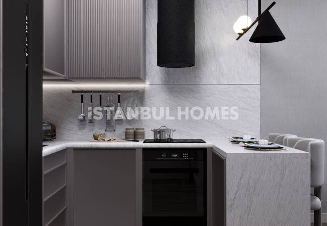 Flats in a Complex with Security in Kagithane Istanbul 14