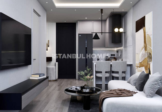 Flats in a Complex with Security in Kagithane Istanbul 12
