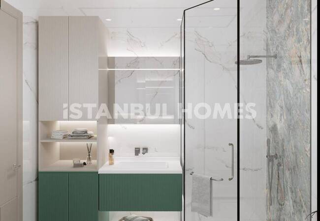 Bosphorus View-flats with Private Gardens in Uskudar Istanbul 17
