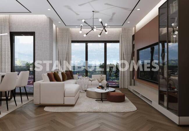 Bosphorus View-flats with Private Gardens in Uskudar Istanbul 7