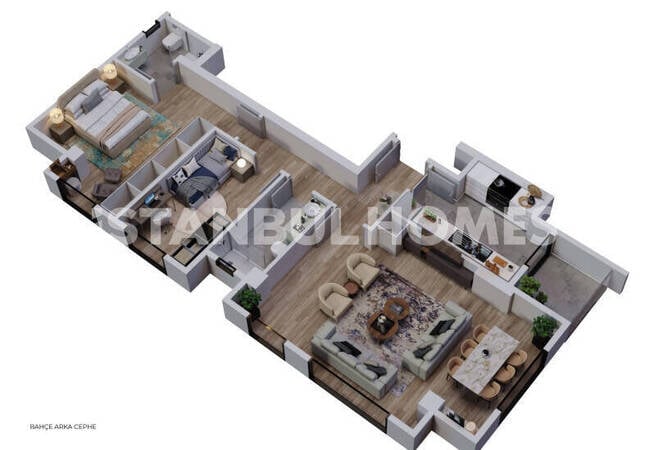 伊斯坦布尔卡德柯伊马尔马拉附近的安全建筑内的公寓 1