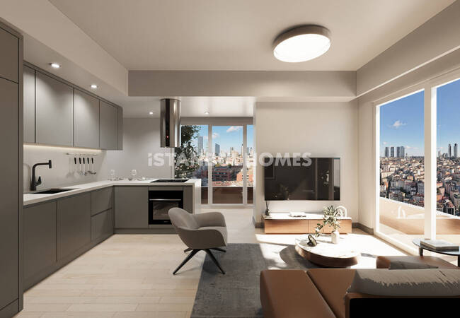 İstanbul Kağıthane'de Şehir Manzaralı Havuzlu Lüks Daireler 12