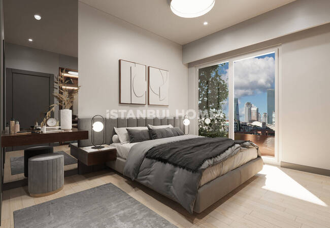 İstanbul Kağıthane'de Şehir Manzaralı Havuzlu Lüks Daireler 14