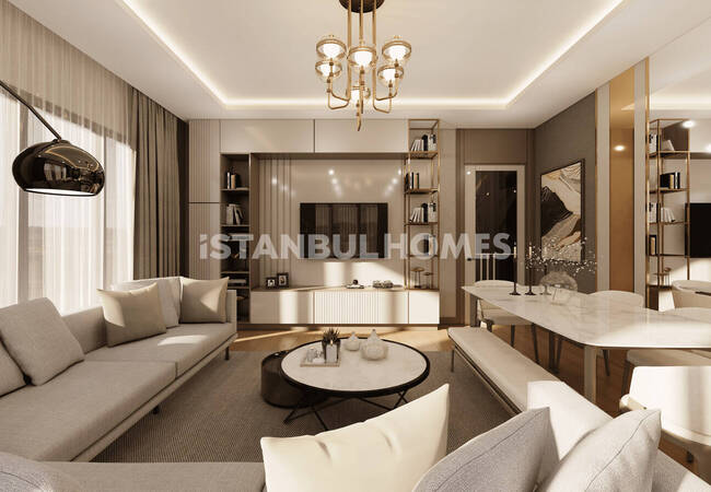 آپارتمان‌های مشرف به دریاچه با استخر و پارکینگ در استانبول آوجیلار 7