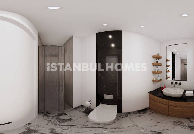 شقق أنيقة في مجمع مع مسبح في أوسكودار، إسطنبول 12