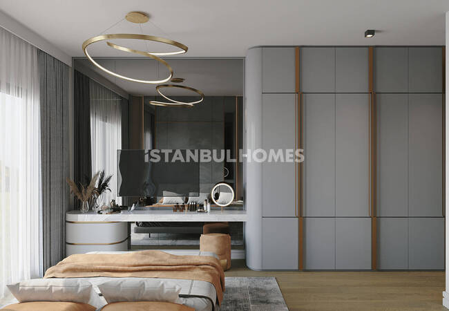 Квартиры с общим бассейном рядом с каналом Стамбул в Авджыларе 13