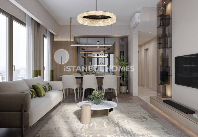 Forest-view Apartments in a Prestigious Complex in Istanbul Sariyer 14