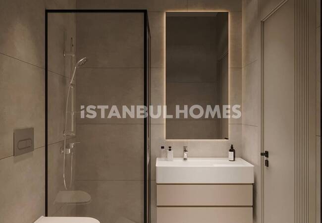 Elegant Different-sized Apartments Near the Airport in Pendik 23