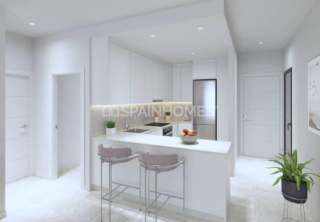 Mazarron Murcia'da Plaja Sadece 500 Metre Mesafede Daireler 6