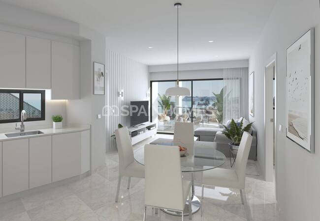 Mazarron Murcia'da Plaja Sadece 500 Metre Mesafede Daireler 4