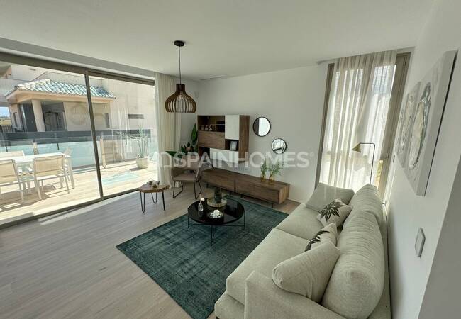 Murcia Los Belones'te Özel Havuzlu ve Otoparklı İkiz Villa 11