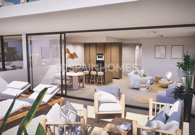 Flats with Gardens or Roof Terraces in Mar De Cristal 13