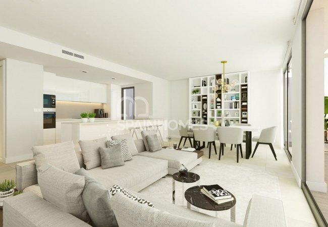 Estepona Málaga'da Havuzlu Bahçeye Sahip Modern Daireler 7