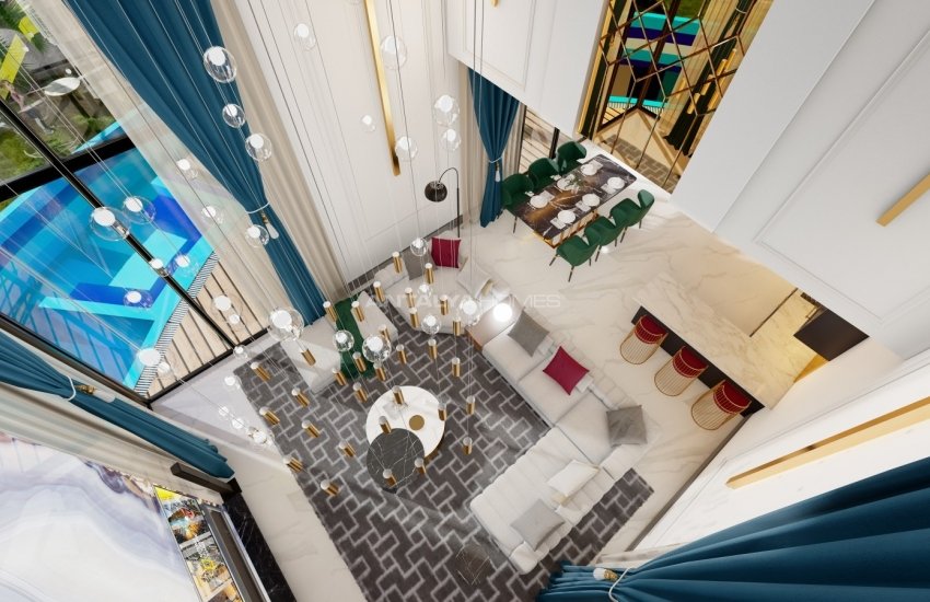 Triplex Villa Te Koop Verweven Met De Natuur In Alanya 17