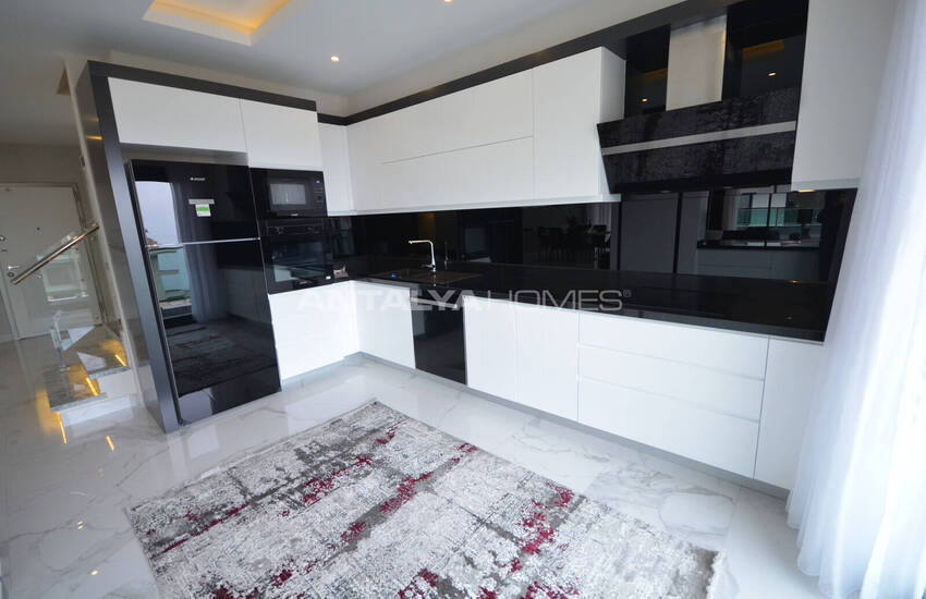 Готовые квартиры в комплексе с частным пляжем в Каргыджаке, Аланья 30