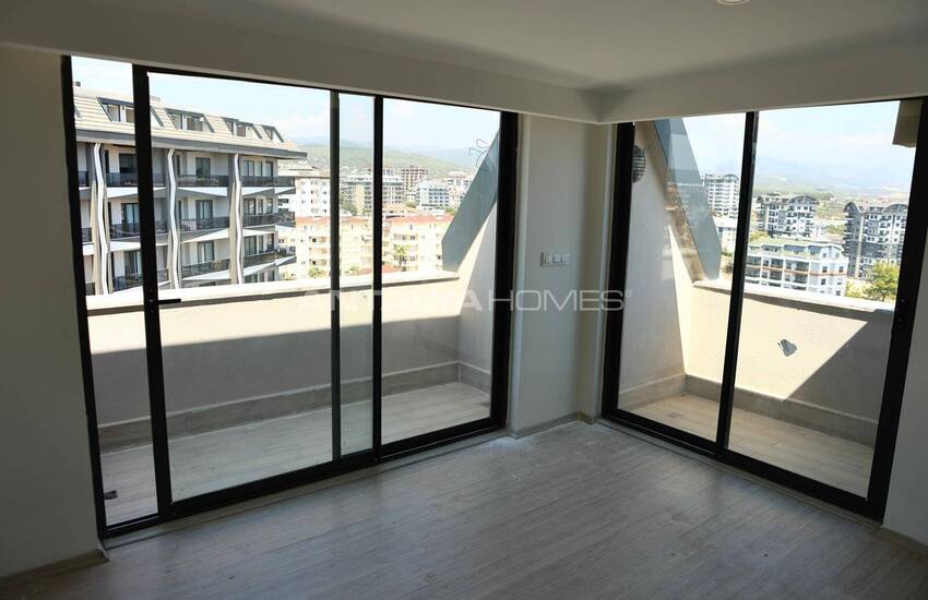 املاک و مستغلات با چشم انداز پانورمایی دریا و کوه در آلانیا 20