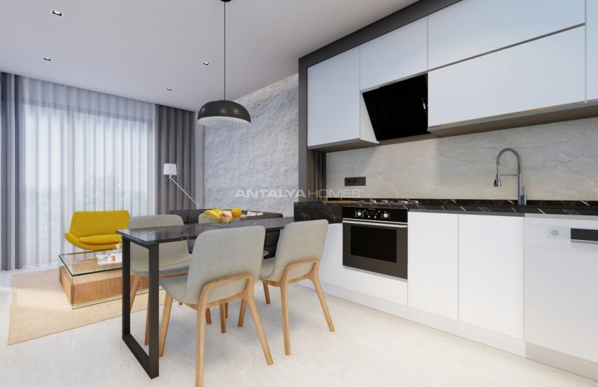 High-ceilinged Apartments Close to All Amenities in Alanya 15