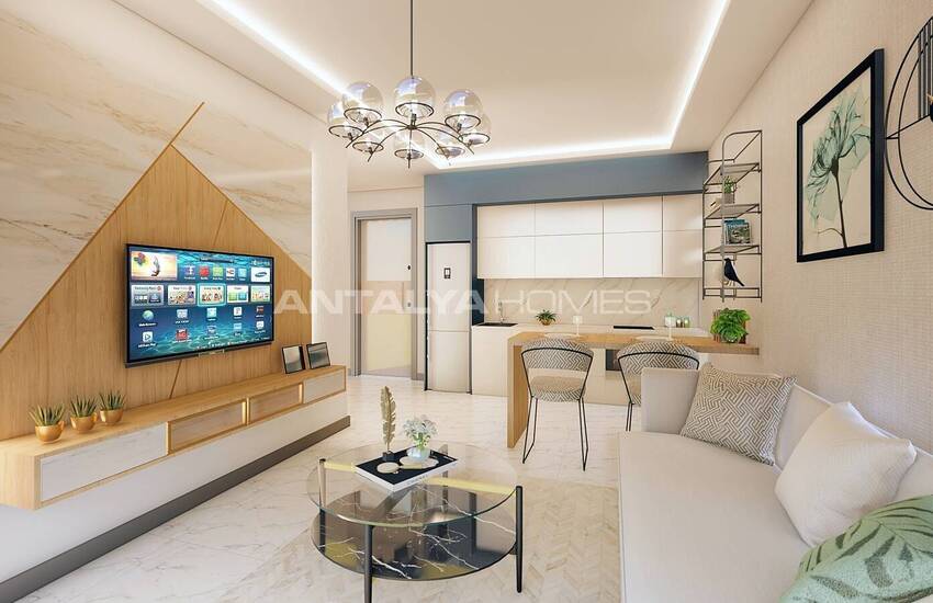 Квартиры в Алании, Авсаллар в комплексе с частным пляжем 26