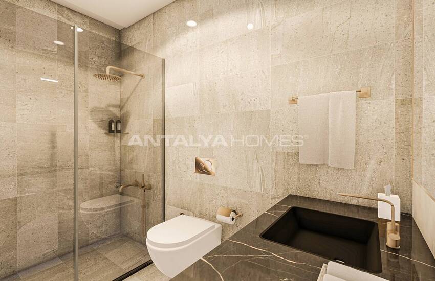 Квартиры в Алании, Авсаллар в комплексе с частным пляжем 28