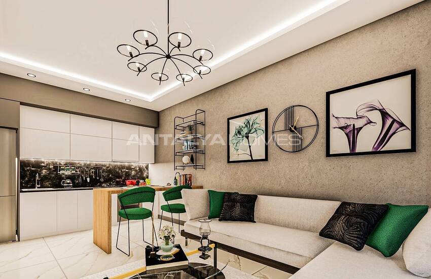 Квартиры в Алании, Авсаллар в комплексе с частным пляжем 33