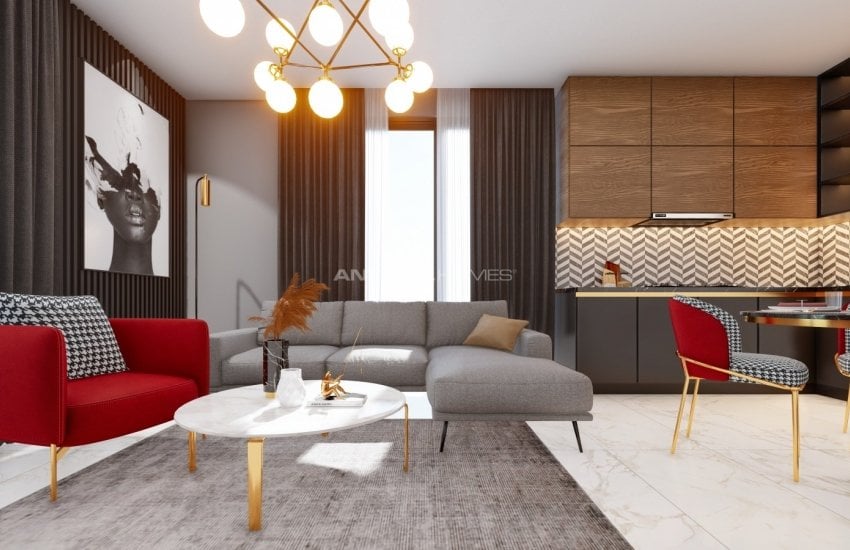 Havsutsikt Lägenheter I Ett Komplex I Alanya Avsallar 22