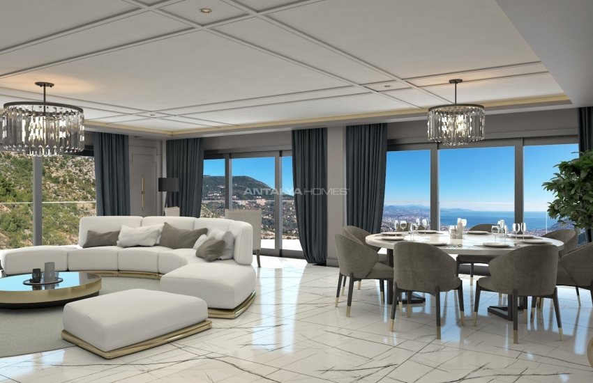 Freistehende Meerblick Villa Und Privatem Garten In Alanya 15