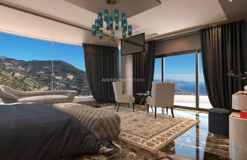Freistehende Meerblick Villa Und Privatem Garten In Alanya 5
