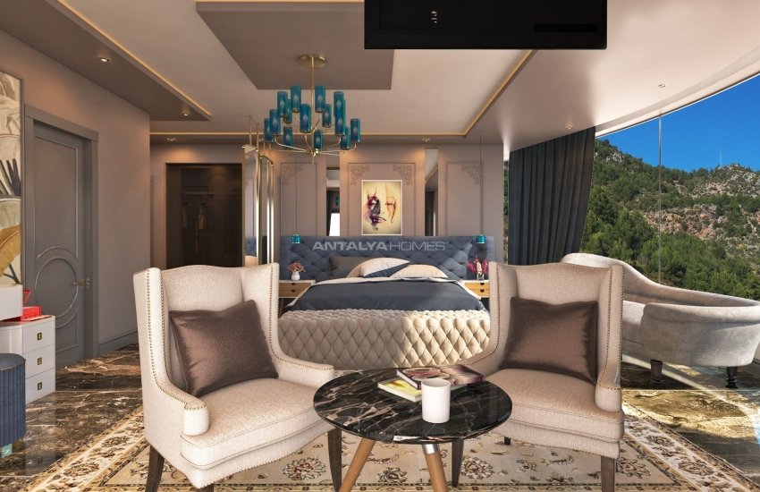 Freistehende Meerblick Villa Und Privatem Garten In Alanya 6