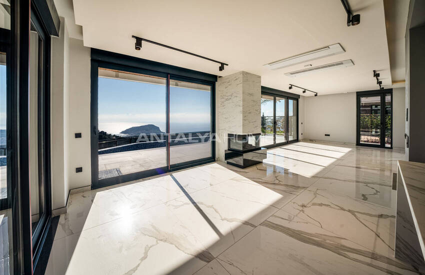 فلل فاخرة مع حديقة خاصة و إطلالة على البحر في ألانيا 11