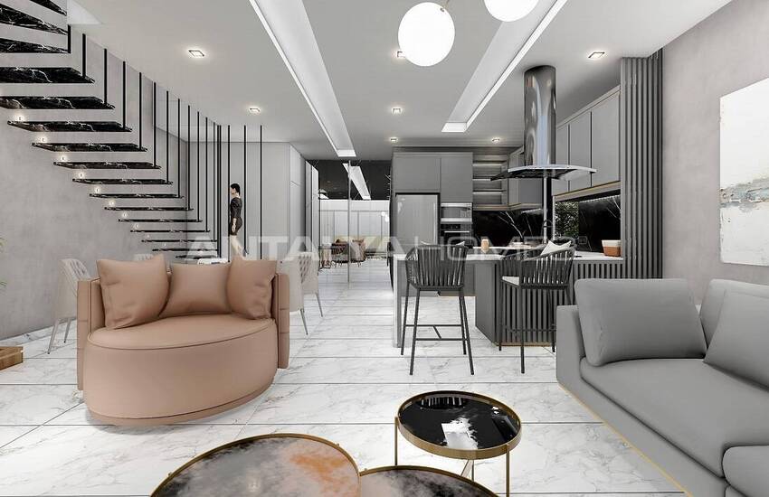 Сдвоенные Виллы Рядом с Пляжем в Алании, Авсаллар 10