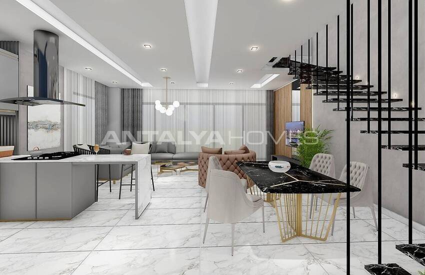 Сдвоенные Виллы Рядом с Пляжем в Алании, Авсаллар 11