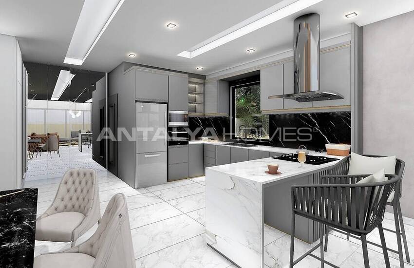 Сдвоенные Виллы Рядом с Пляжем в Алании, Авсаллар 12