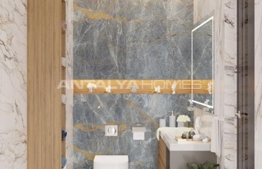 Sea View Real Estate in a Complex Near the Coast in Kestel, Alanya 22