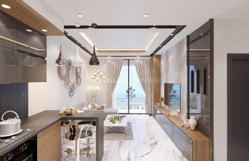 Sea View Real Estate in a Complex Near the Coast in Kestel, Alanya 19