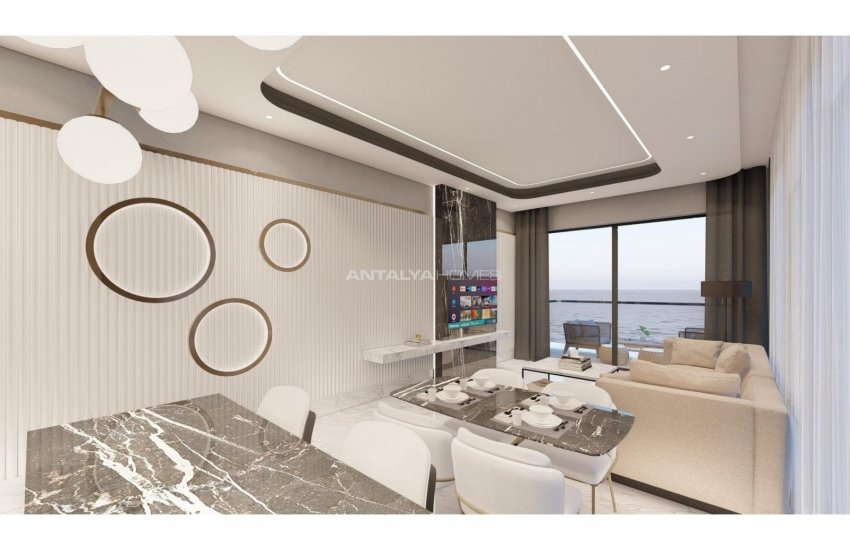 Beachfront Luxury Flats Close to Amenities in Alanya Tosmur 28