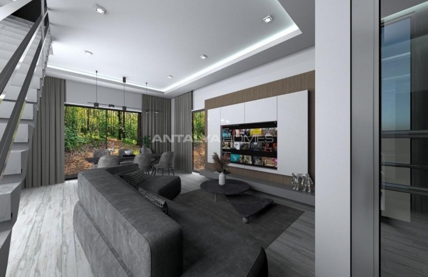 Semi-detached Villas with a Lift and a Pool in Dosemealti 7