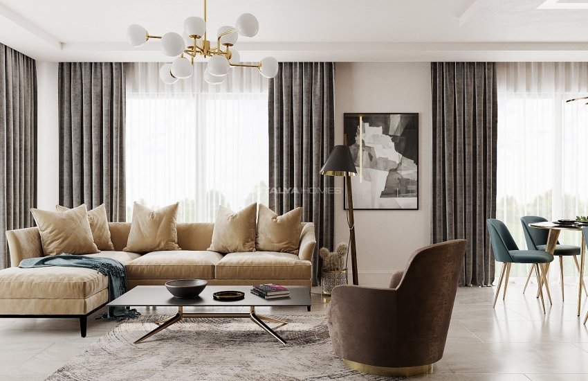 Villas Triplex Avec Piscine Privée Et Jardin À Alanya 14