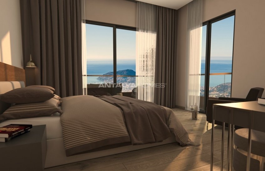 Spacious Villas with Amazing Sea and City View in Alanya 21