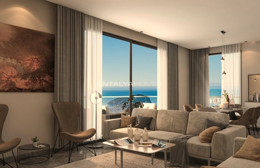 Spacious Villas with Amazing Sea and City View in Alanya 19