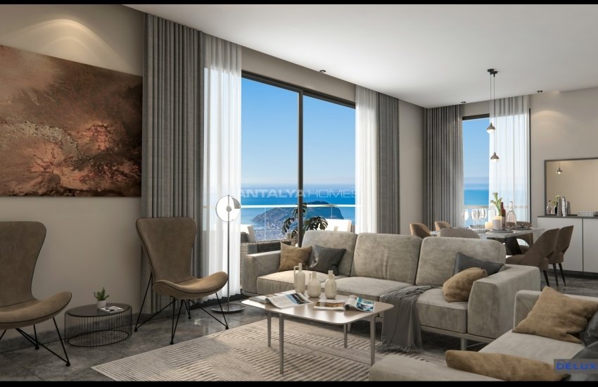 Spacious Villas with Amazing Sea and City View in Alanya 11