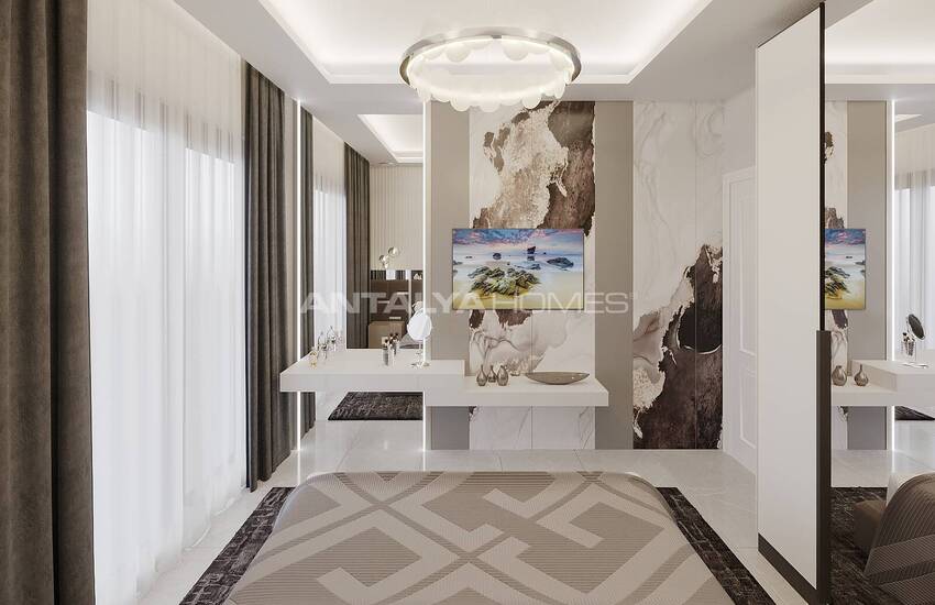 Wohnungen In Stilvollem Zwei-block-komplex In Tosmur Alanya 39