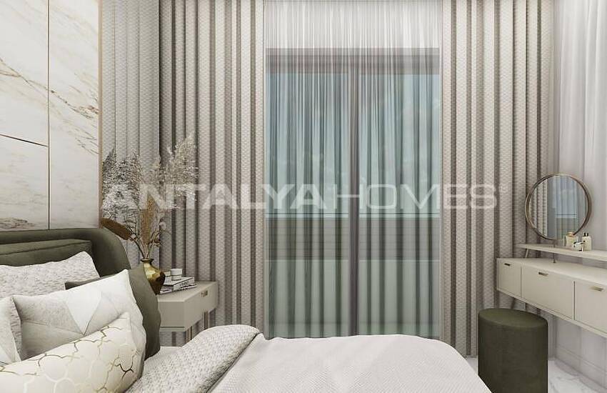 Sea View Flats in a Complex with Swimming Pool in Alanya Oba 19