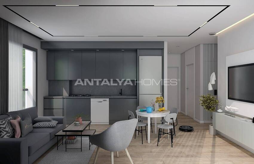آپارتمان های جمع و جور با چشم انداز بی وقفه در آکسو، آنتالیا 9