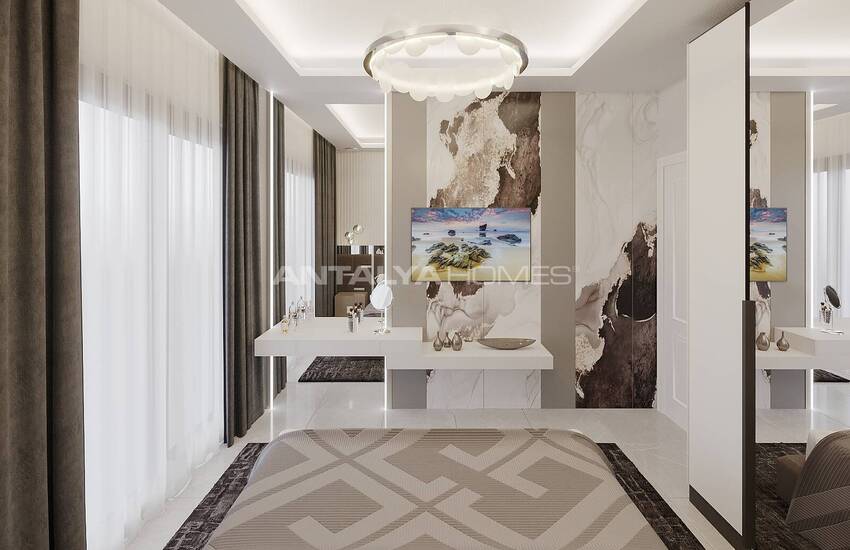 Real Estate in a Complex with Swimming Pool in Alanya Oba 19