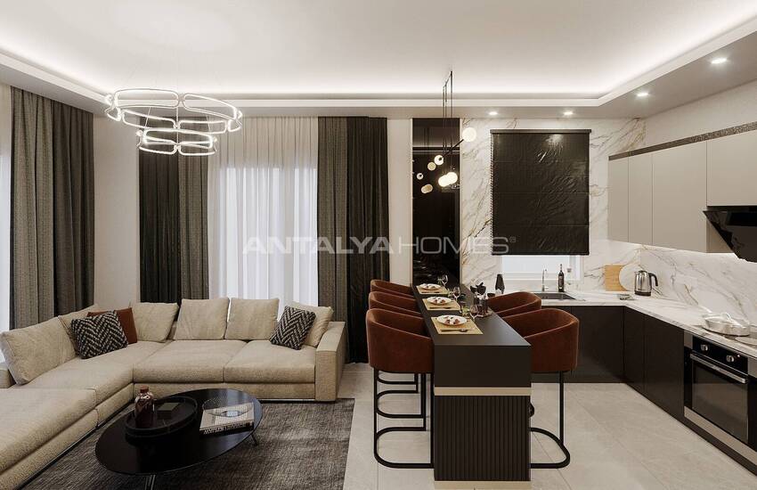 Real Estate in a Complex with Swimming Pool in Alanya Oba 10