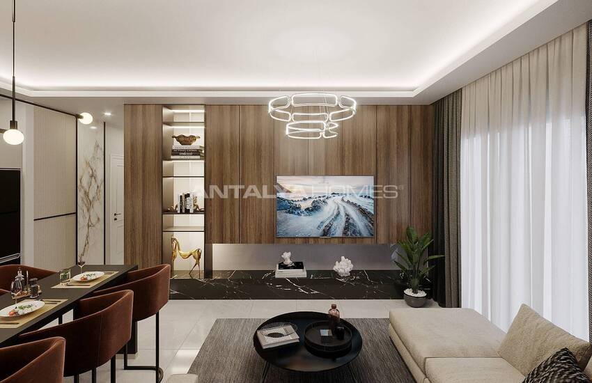 Real Estate in a Complex with Swimming Pool in Alanya Oba 11