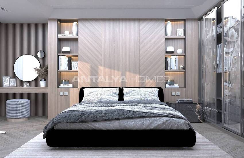 خانه های مستقل با چشم انداز دریا و استخر در آلانیا، تپه 16