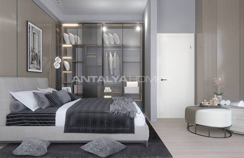 خانه های مستقل با چشم انداز دریا و استخر در آلانیا، تپه 18