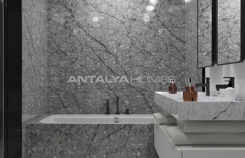 Detached Houses with Sea Views and Pools in Alanya Tepe 13